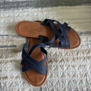 Seven7 Navy Blue Sandals Size 7